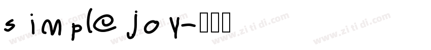 simple joy字体转换